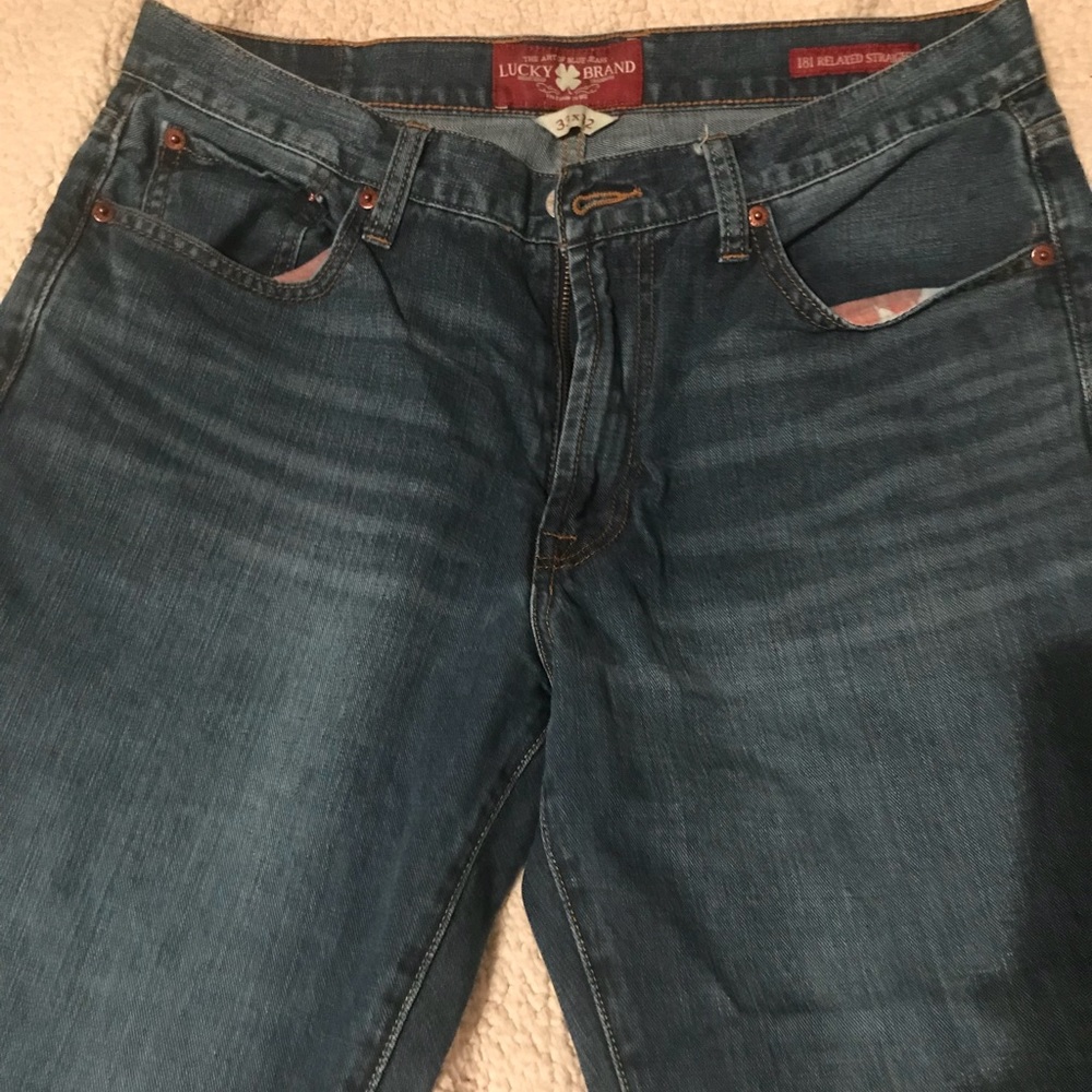 Lucky Brand men's 181 relaxed straight sz 33